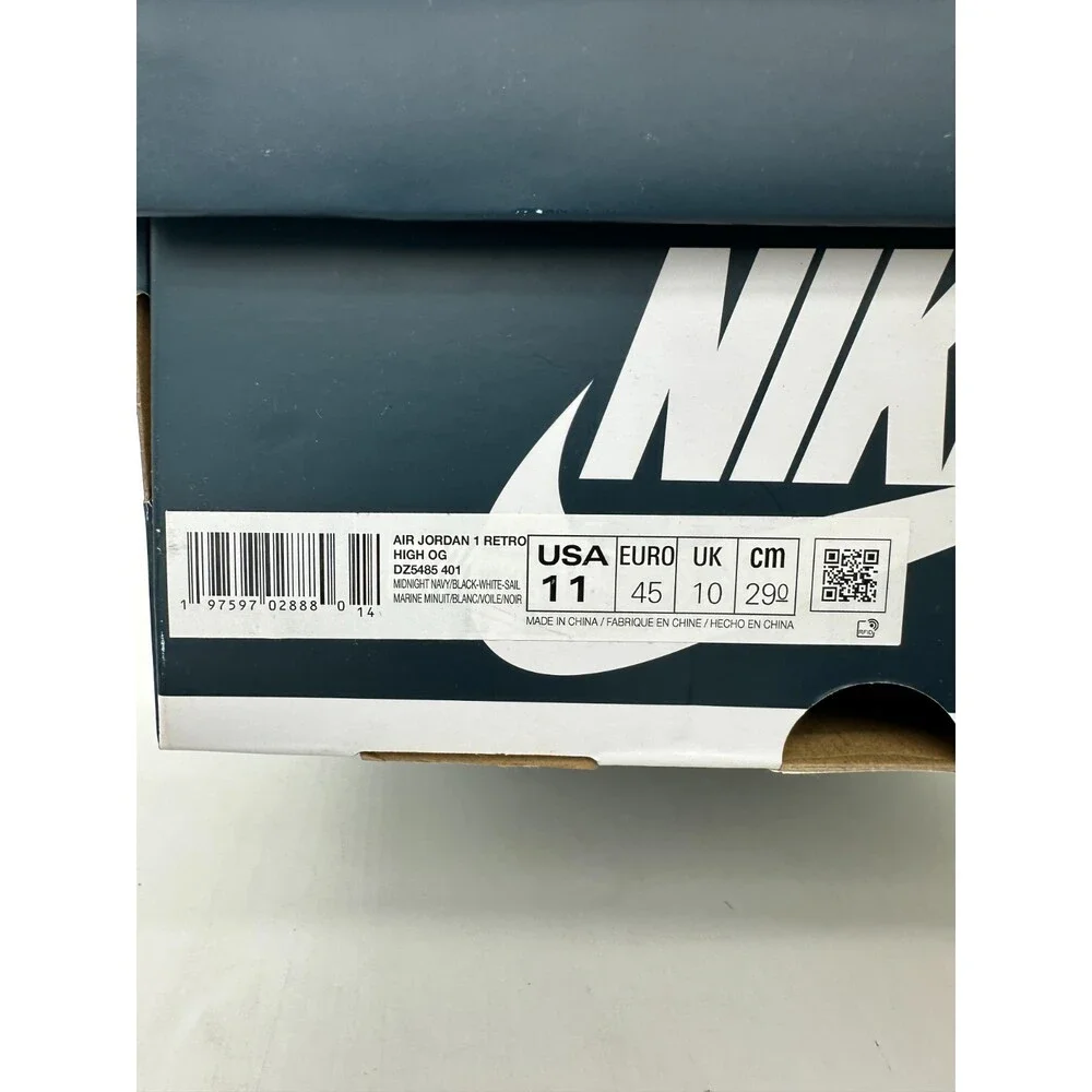 Air Jordan 1 High Retro Men's Size 11 Blue White Athletic Shoes DZ5485 401